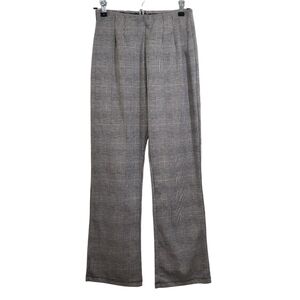 Free People Glen Plaid High Waist Trousers